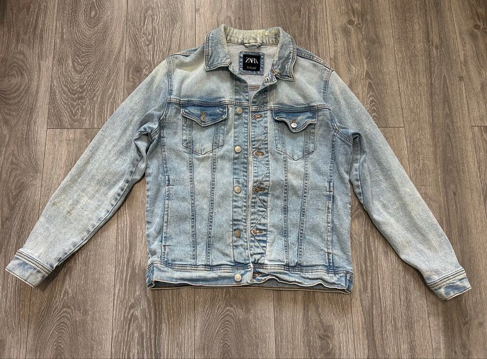 ZARA Men’s Blue Denim jacket Size Large
